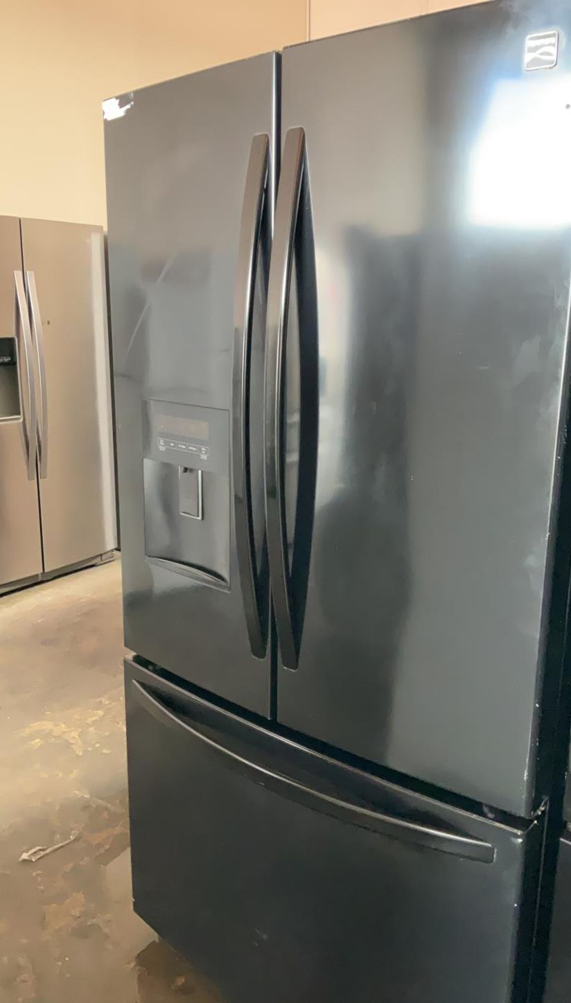 Kenmore 3-Door Black Refrigerator
