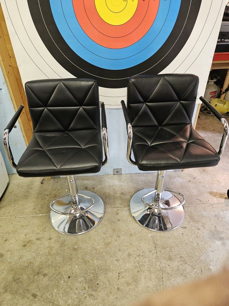 Two Adjustable Bar Stools