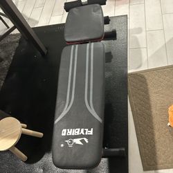 FLYBIRD Foldable Weight Bench with Resistance Bands, 8 Backrests Fast Adjustable FID for Home Gym Full Body Workout