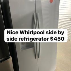 Nice Whirlpool Side By Side Refrigerator 
