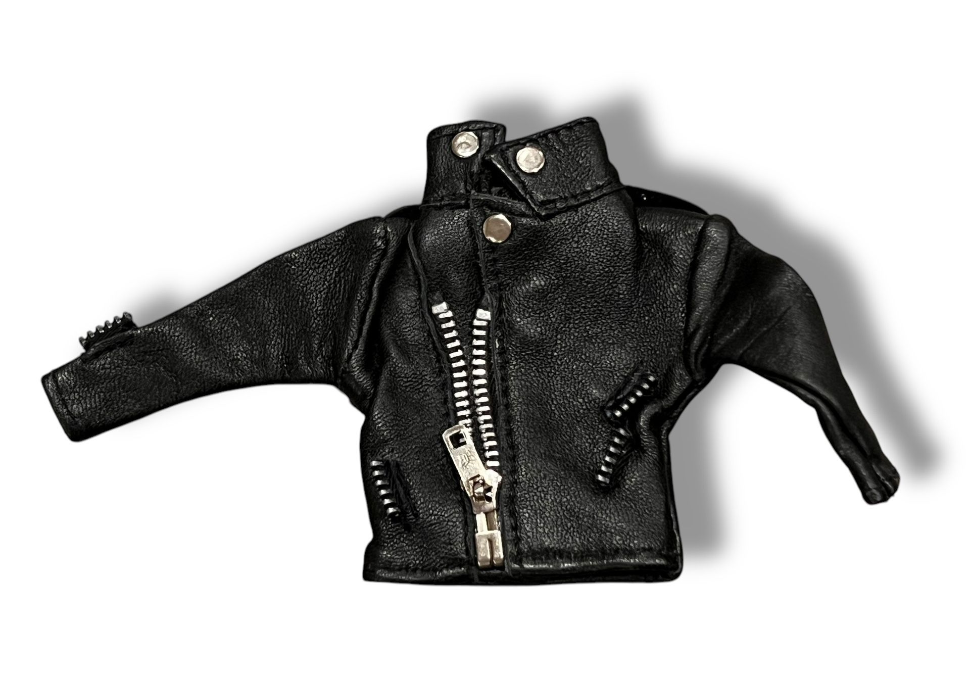 RARE!! Vintage Black REAL Leather Jacket Ken Fashion Doll Barbie Line