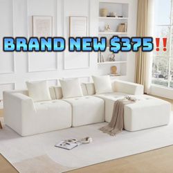 Beige Modular Sectional L Sofa Couch 🛋️ New In Box Sealed 