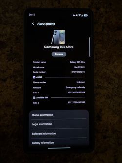 Samsung Galaxy S25 Ultra (unlocked/ 256GB)