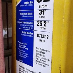 Werner ladder Yellow 32ft Extension D7132-2 