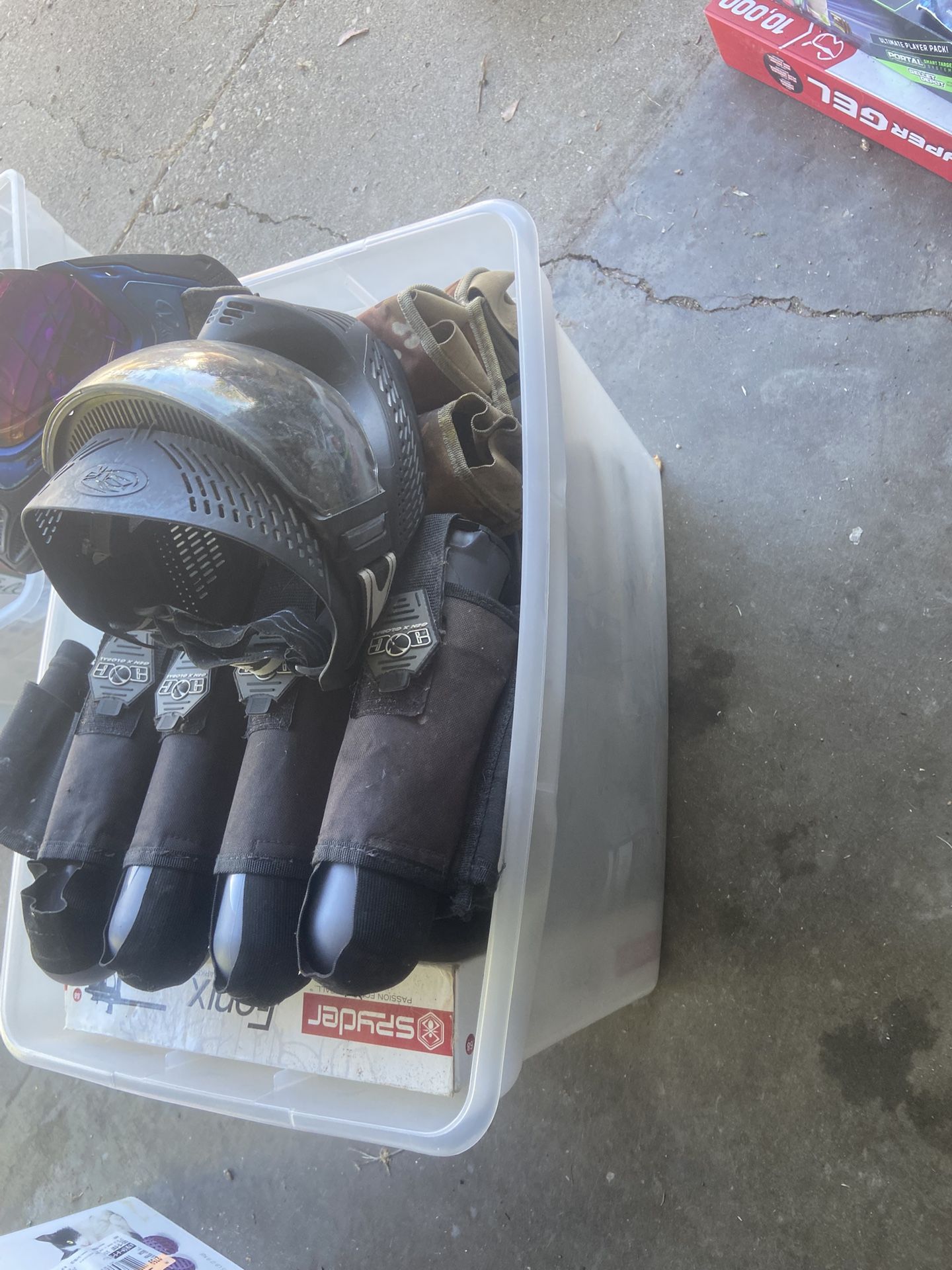 Lots of paintball gear