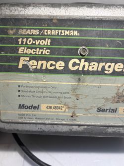Vintage Sears Craftsman Electric Fence Charger Model (contact info removed)2 – Made in USA
