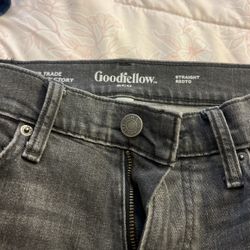 grey good fellow jeans 30x32