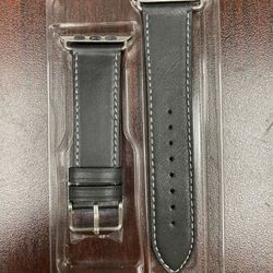 Black Leather Band for Apple Watch