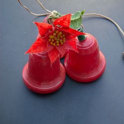 Vintage Christmas Three Red Bells