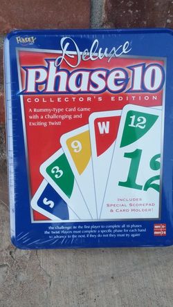 Phase 10 Card Game In Metal Tin