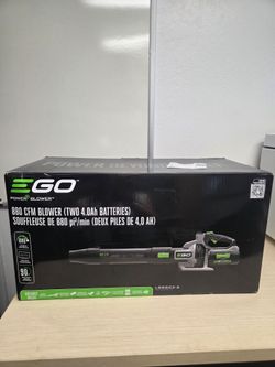 NIB EGO  Power Blower  (with two 4.0 amp batteries)  up to 880 CFM  Brand New Never Opened Box Retail at Lowes $379
