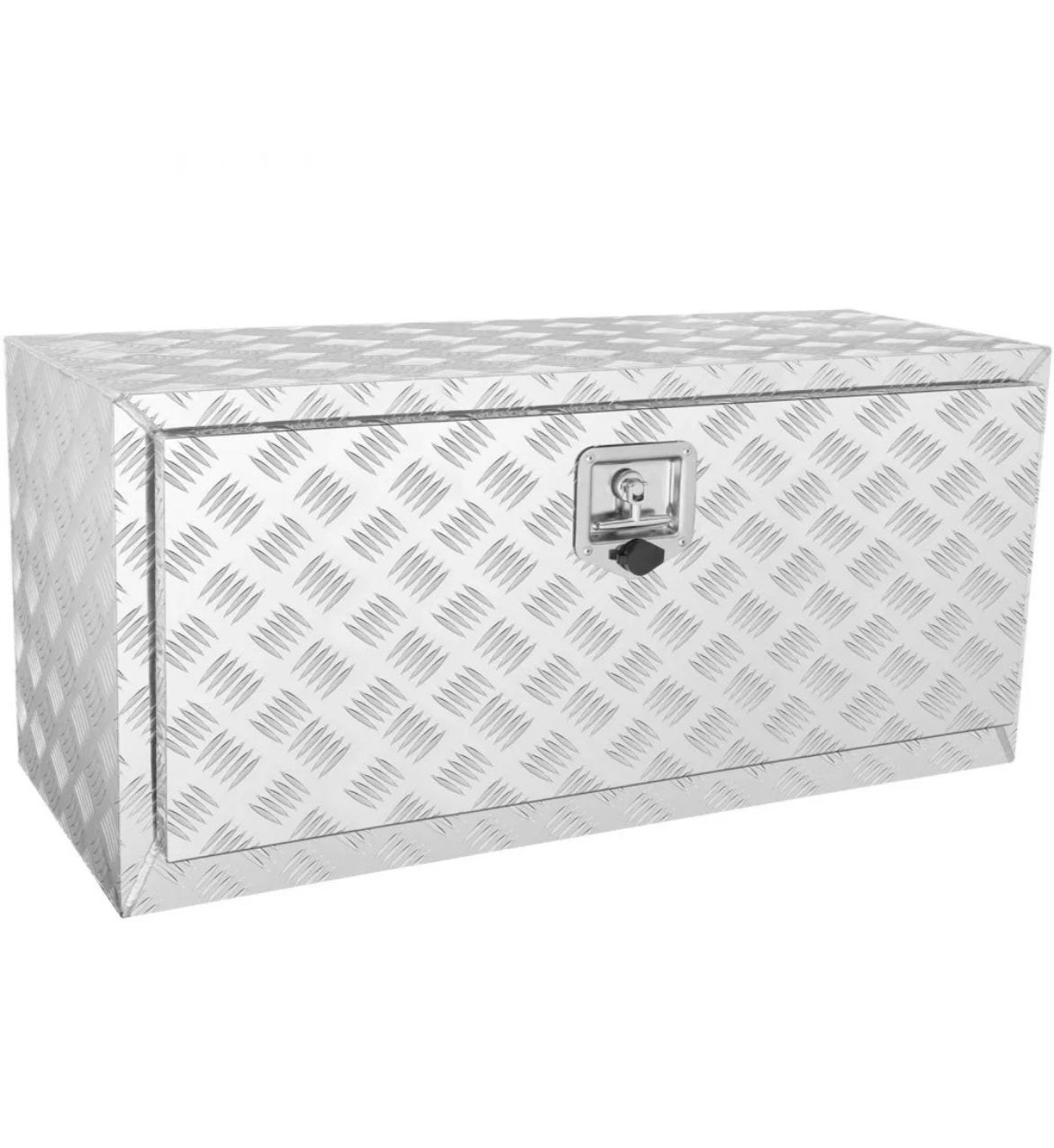 VEVOR Underbody Truck Box, 36"×17"×18" Pickup Storage Box, Heavy Duty Aluminum Diamond Plate Tool Box with Lock and Keys, Waterproof Trailer Storage B