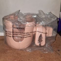 Stroller or Shopping Cart 2 N 1 Phone Charger and Cup Holder Pink