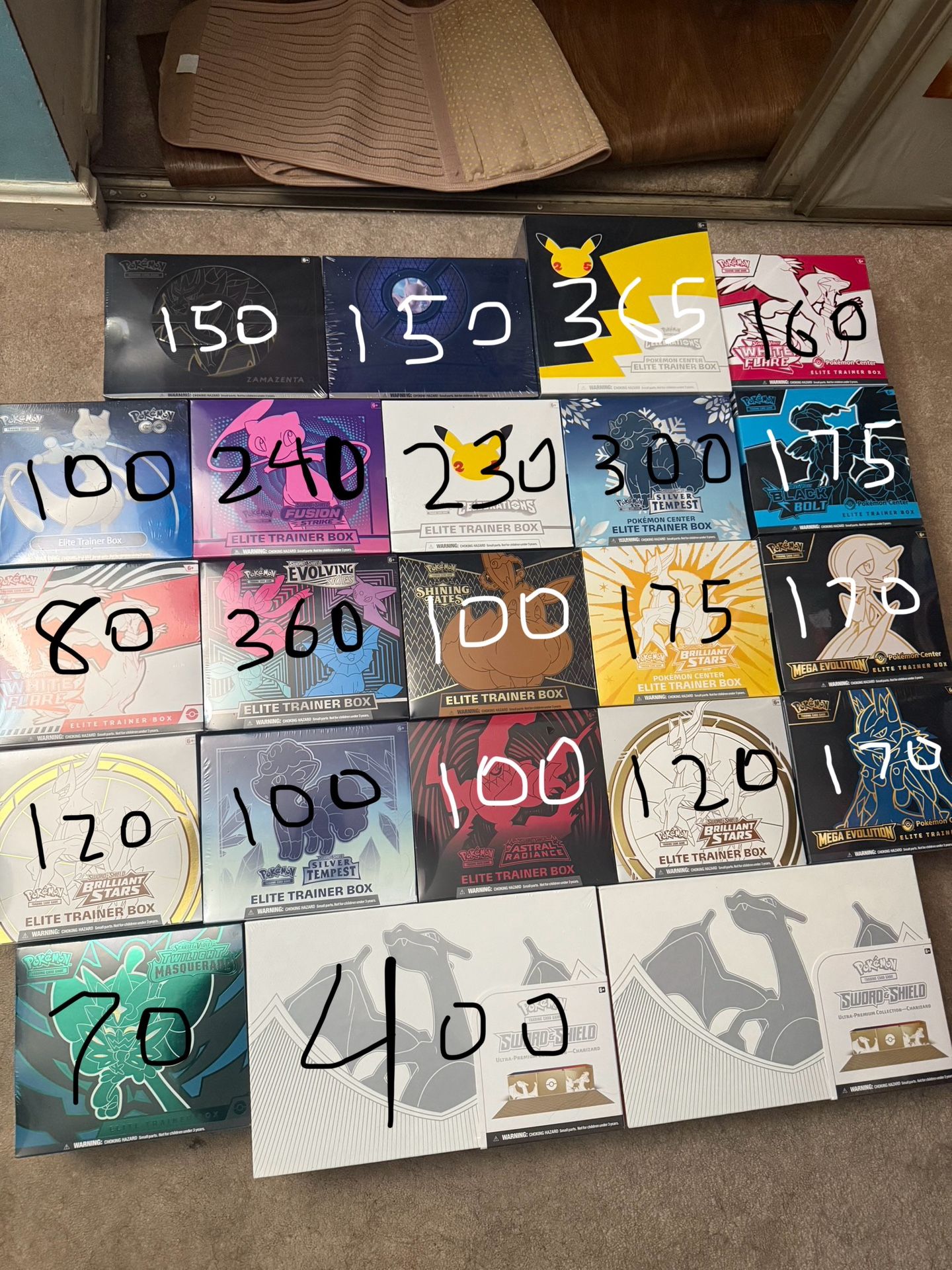 Assortment of NEW Pokemon ETBs for SELL/TRADE