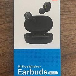 Xiaomi Mi True Wireless Basic S Bluetooth 5.0 Headphones Stereo Bass with Microphone AI Control Hands-Free Headphones Black (Global Version)