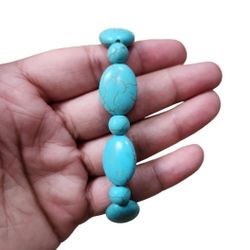 Vintage Marbled Turquoise Stretch Bracelet