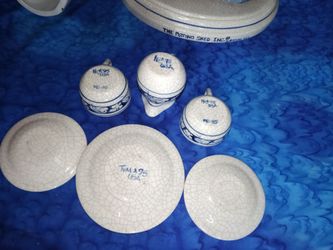 The Potting Shed Inc. Blue and White Ceramic Set