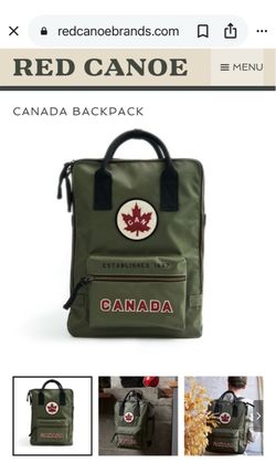 Canada red canoe backpack