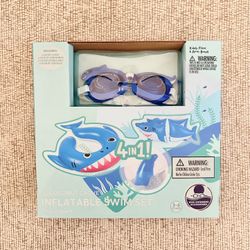 🔥NEW SEALED🔥 Coconut Grove Shark Inflatable Swim Set - Blue