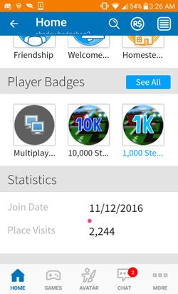 roblox account with robux in games / badges