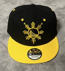 New Era Golden State Warriors Filipino Heritage 2023 Black/Yellow SnapBack Hat