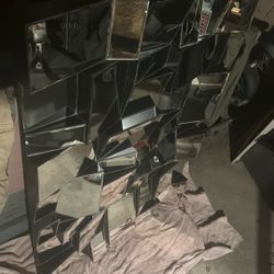 Neil Small “slopes”faceted Wall Mirror From The 1970