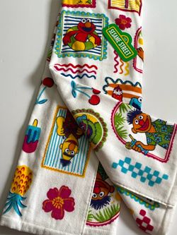 Towel Sesame Street Summer Beach Towel 28” x 58” Cotton Towel