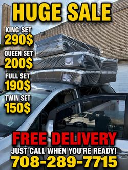 Huge sale for Mattress And Box Twin size #mattress and box 150.$ full 190$ Queen 200$ king 290$. free delivery free set up 708….289…7715… cash or Zell