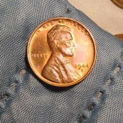 1944s Au 🌈 Rainbow Tint  L In Rim Rare Beautiful Coin
