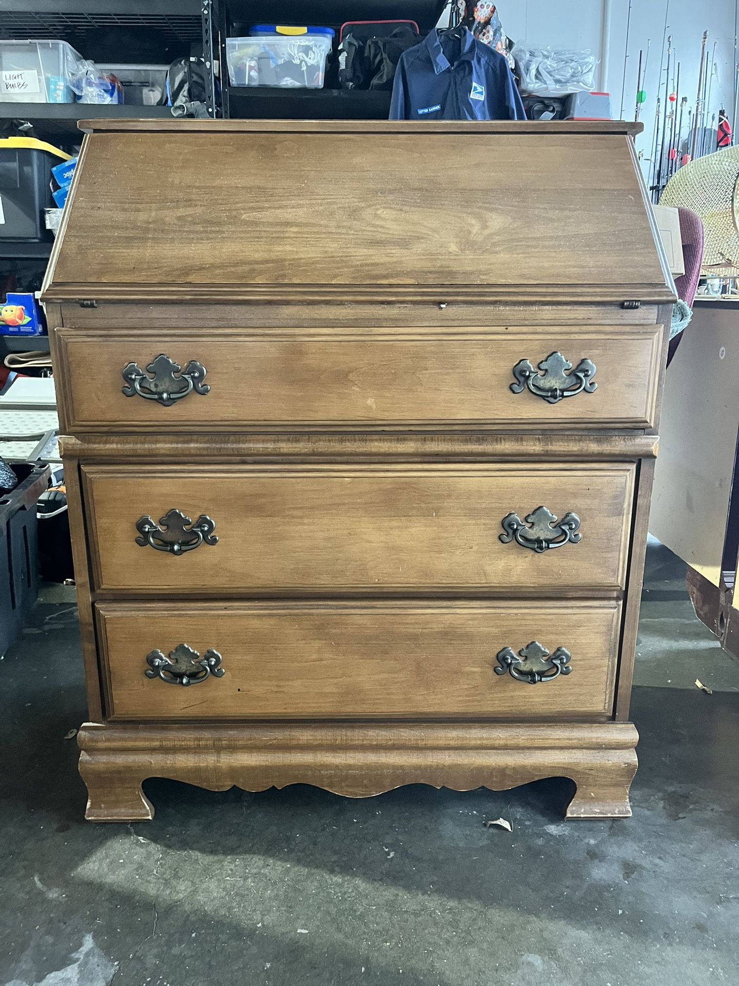 ANTIQUE SLANT TOP BUREAU DESK