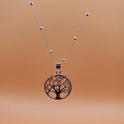 925 Silver Tree Of Life  Necklace 18"