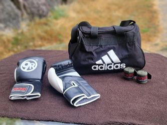 Kickboxing Gloves, Adidas Bag & Straps. Gloves Were used Once