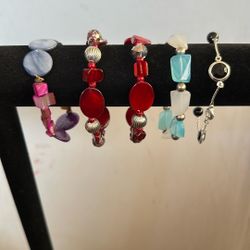 Group of 5 Fashion Jewelry Bracelets 