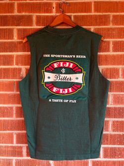 Vintage Fiji Bitter The Sportmans Beer Sleeveless Shirt Size XL