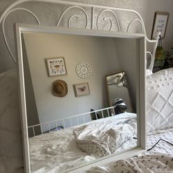 White Square Mirror