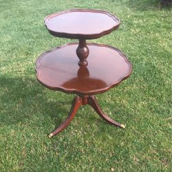 Mahogany 2-Tier Table/Dumbwaiter