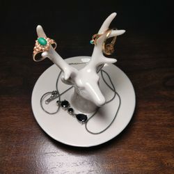 Ceramic Deer Jewelry Holder
