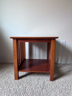 Solid Wood Mission Style End Table / Side Table