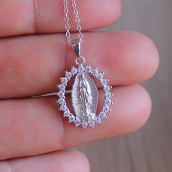 collar de virgen de guadalupe plata 925