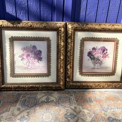 Two 25” frames Gold picture frames
