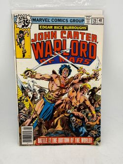 John Carter Comic Marvel Comics Warlord Of Mars Issue 20 1979 Vintage