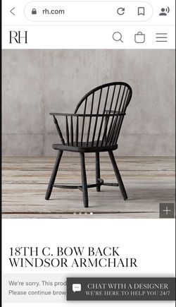 RH WINDSOR ARMCHAIR 4ea