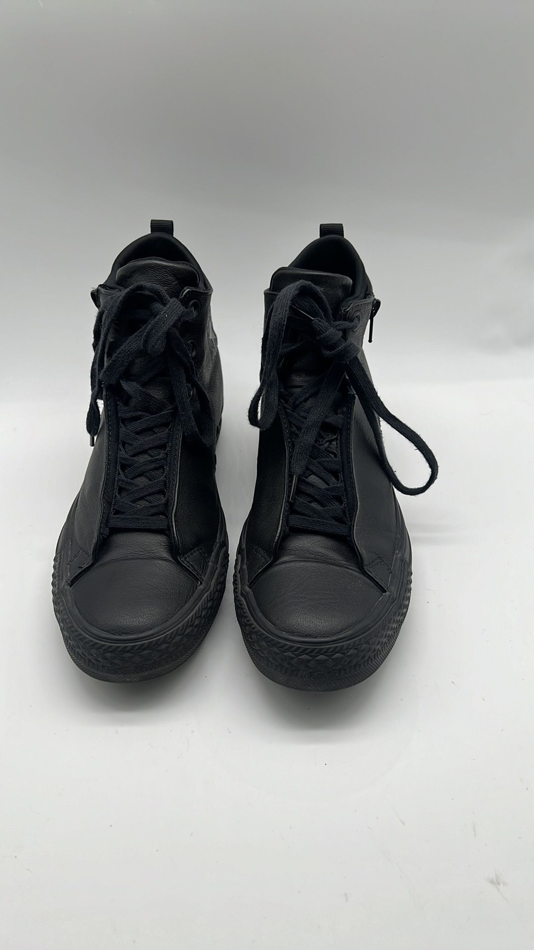 Converse CT All Star Women Shoes Black Monochrome Leather Selene High SZ 9.5