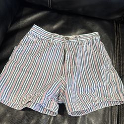 Guess Red, White and Blue Striped Women's Shorts size 28