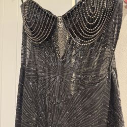 Black Prom Elegant Dress. 