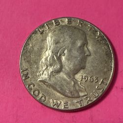 1963 Franklin Half Dollar Silver 90%
