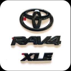 2019-2024 Toyota Rav4 XLE Gloss Blackout Emblems
