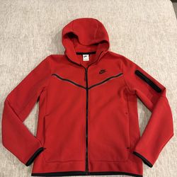 Slightly Used Nike Tech Red Black Hoodie Hoody Men’s Size Medium