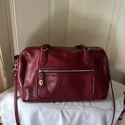 Coach Poppy East West Crimson (Red) Satchel F1(contact info removed)2