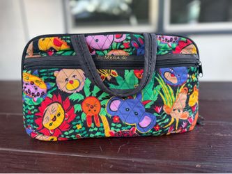 Myra Quilted Animal Print Cosmetic or Art Bag
